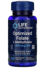 Life Extension - Optimized Folate, 1700mcg - 100 vegetarian tabs