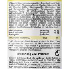 Weider - Vitamin D Gummies, Lemon - 50 Gummies