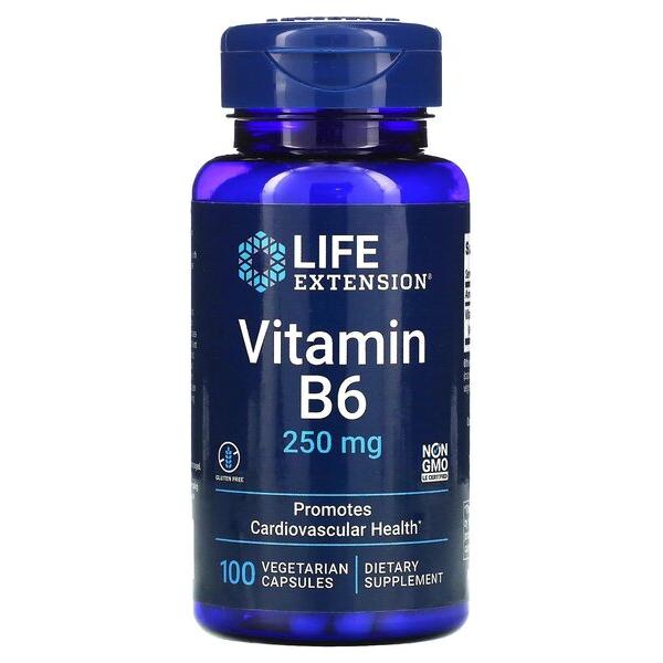 Life Extension - Vitamin B6, 250mg - 100 vcaps