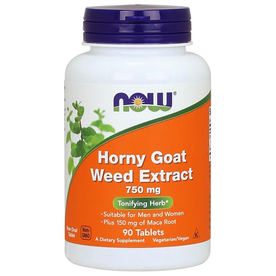 NOW Foods - Horny Goat Weed Extract, 750mg - 90 tablets