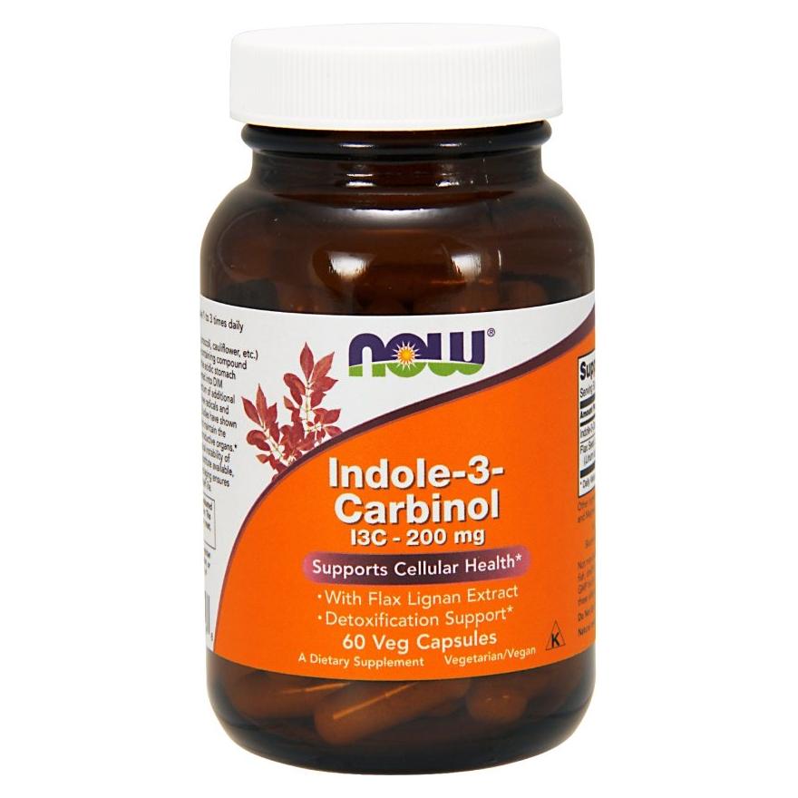 NOW Foods - Indole-3-Carbinol (I3C), 200mg - 60 vcaps