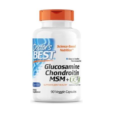 Doctor's Best - Glucosamine Chondroitin MSM + UC-II -90 vcaps