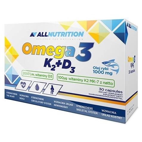 Allnutrition - Omega 3, K2+D3 - 30 caps