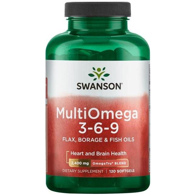 Swanson - MultiOmega 3-6-9 - Flax & Borage & Fish Oils - 120