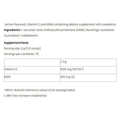 Nutriversum - Vita C+MSM - VITA - Unflavored - 150 g