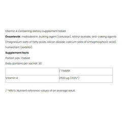 Nutriversum - Vitamin A - VITA - 30 Tablets