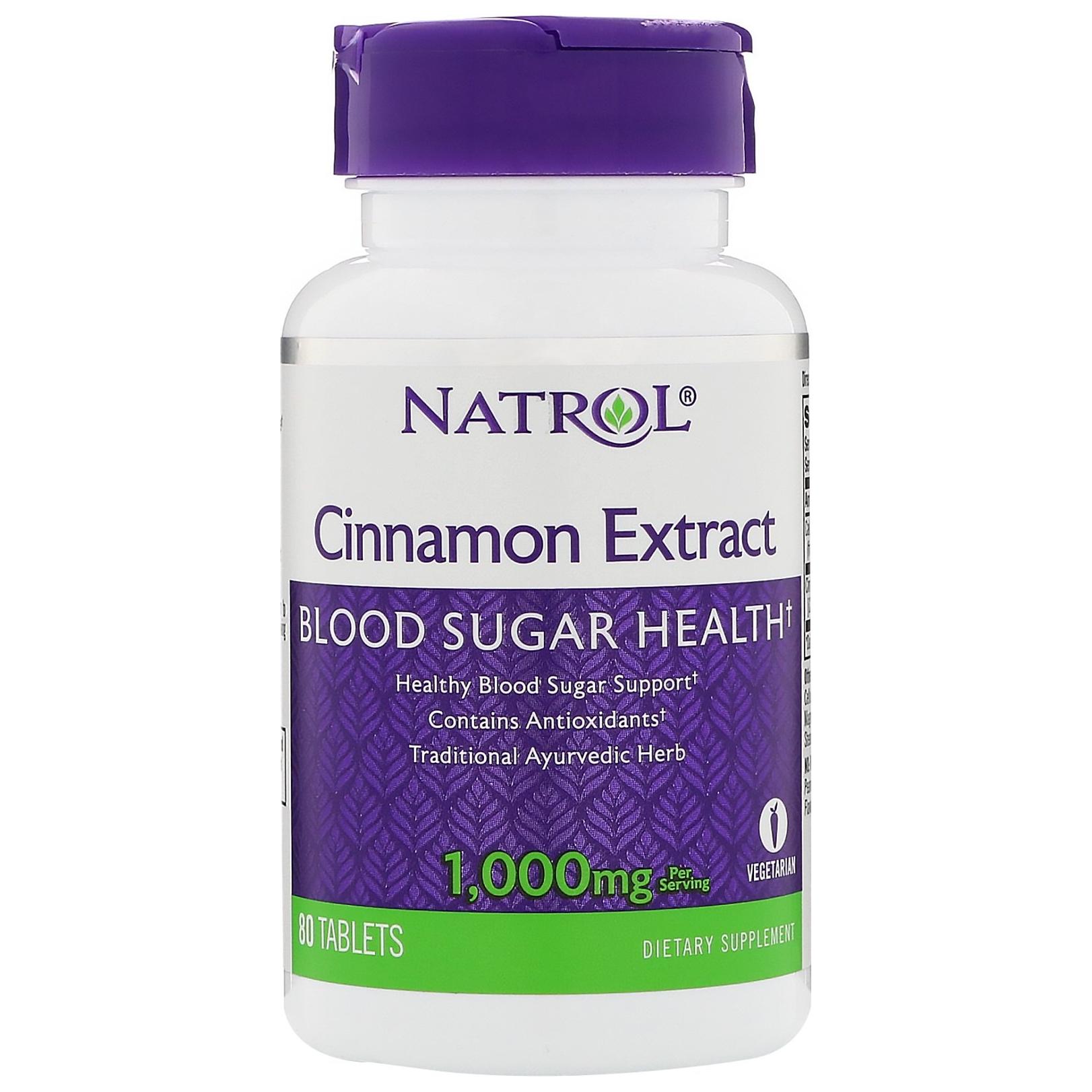 Natrol - Cinnamon Extract, 1000mg - 80 tablets