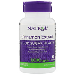 Natrol - Cinnamon Extract, 1000mg - 80 tablets