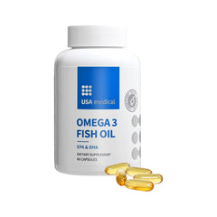 USA medical - Omega 3 Fish Oil - 60 Softgels