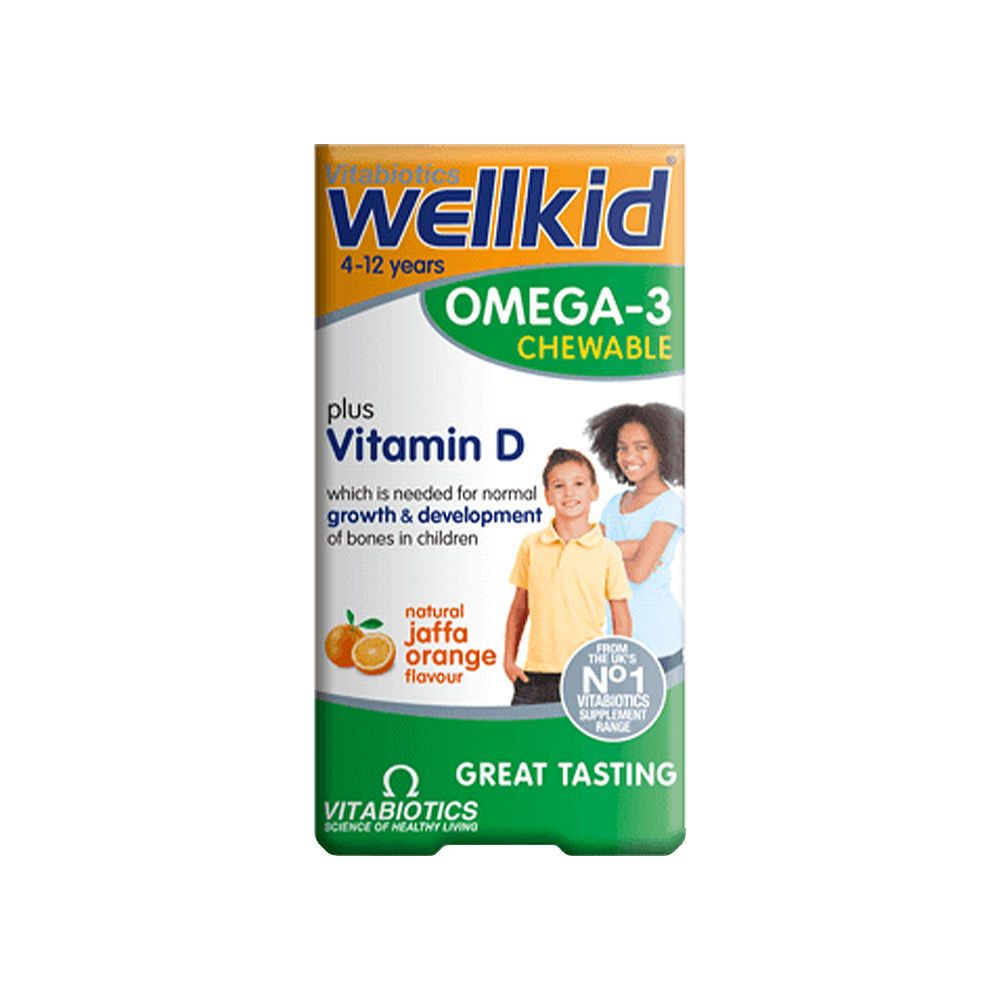 Vitabiotics - Wellkid Omega-3 Chewable - Orange - 60 Capsules