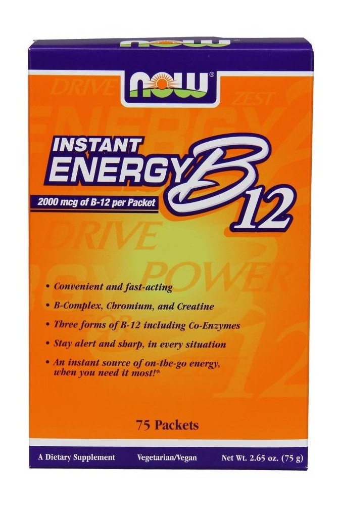 NOW Foods - Vitamin B-12, Instant Energy - 75 packets