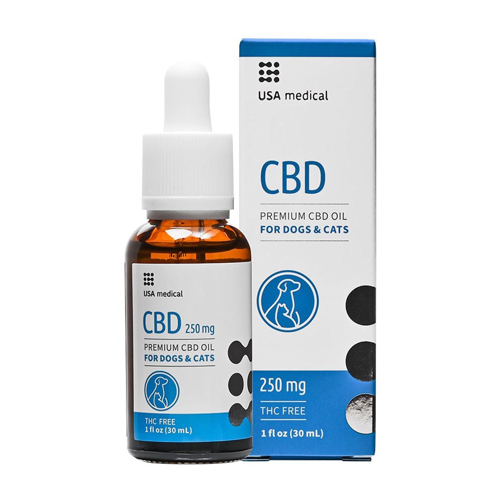 USA medical - CBD Oil For Dogs And Cats 250 mg - Unflavored -