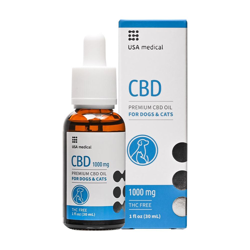 USA medical - CBD Oil For Dogs And Cats 1000 mg - Unflavored -