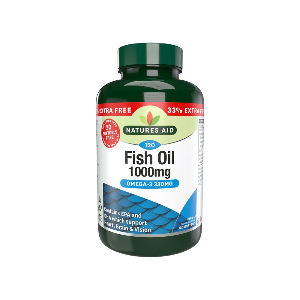 Natures Aid - Fish Oil 1000mg - 120 Softgels