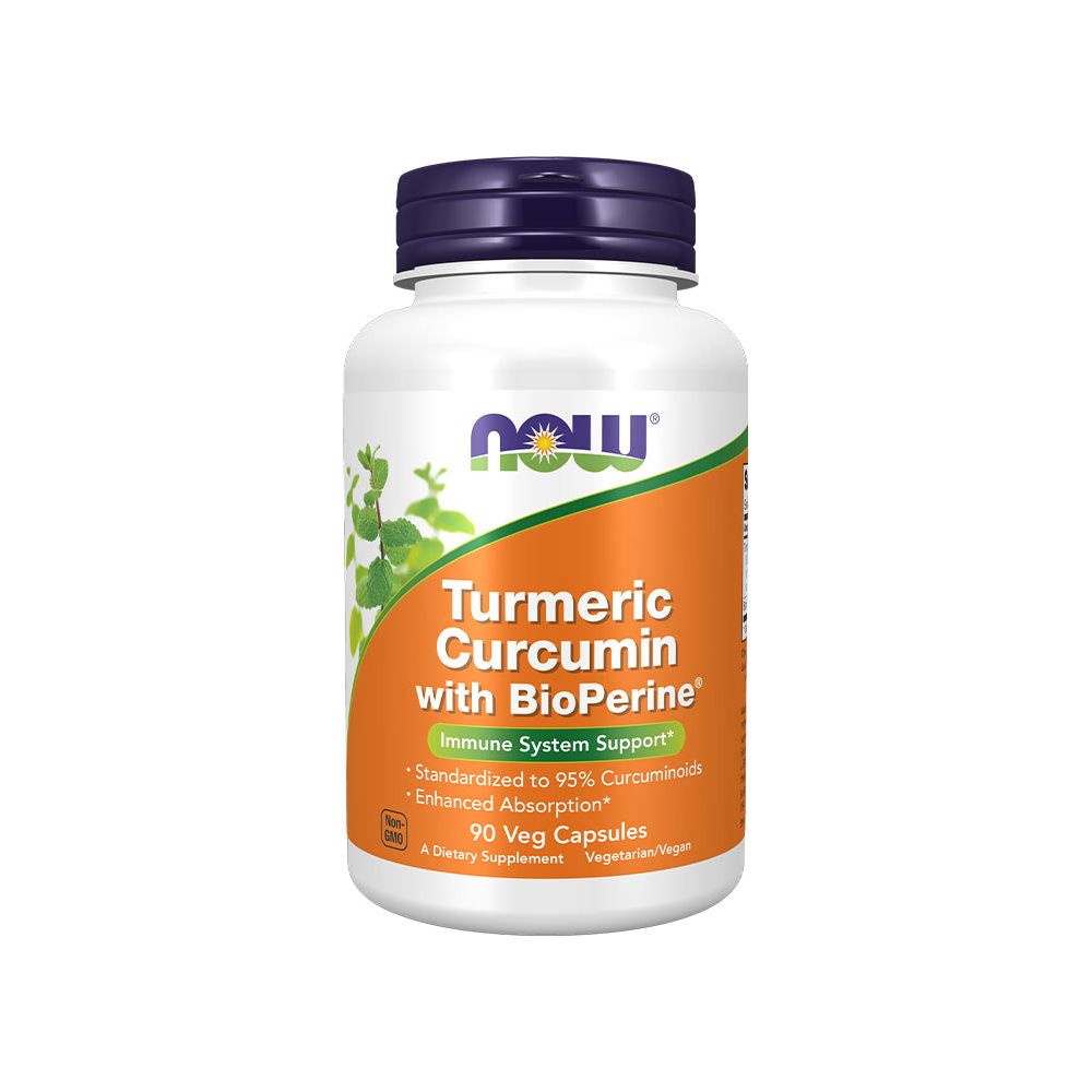 Now Foods - Turmeric Curcumin + BioPerine - 90 Veg Capsules