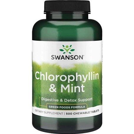 Swanson - Chlorophyllin & Mint - 500 chewable tablets