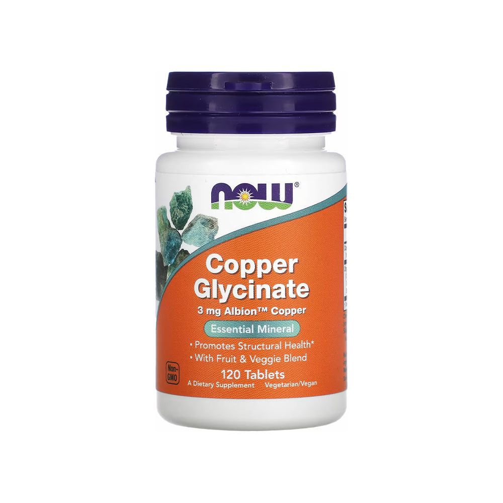 Now Foods - Copper Glycinate 3 mg - 120 Tablets