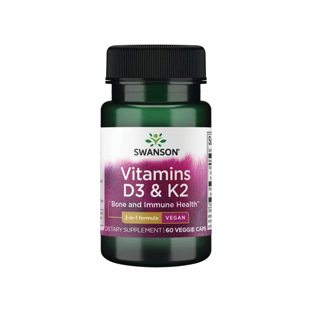 Swanson - Vitamins D3 & K2 - 60 Capsules