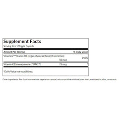 Swanson - Vitamins D3 & K2 - 60 Capsules