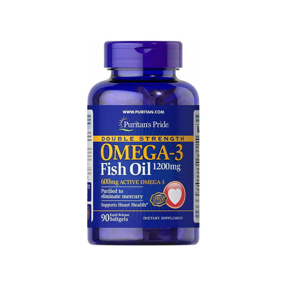 Puritan's Pride - Double Strength Omega-3 Fish Oil - 90 Softgels