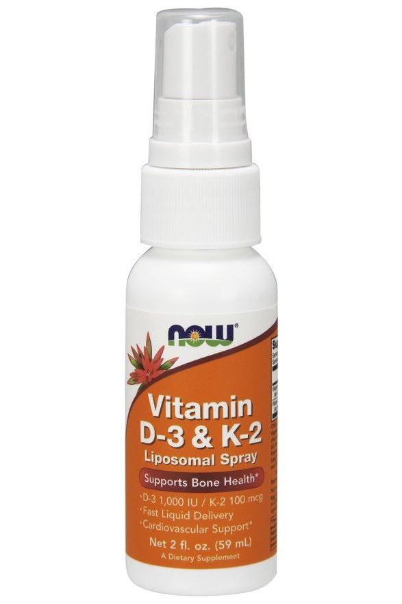 NOW Foods - Vitamin D-3 & K-2 Liposomal Spray - 59 ml.