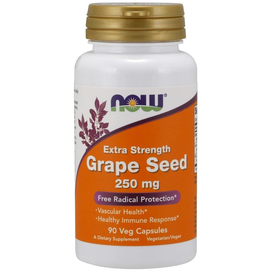 NOW Foods - Grape Seed, 250mg Extra Strength - 90 vcaps