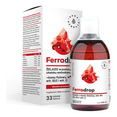 Aura Herbals - Ferradrop, Liquid Iron + Folic Acid (500 ml)