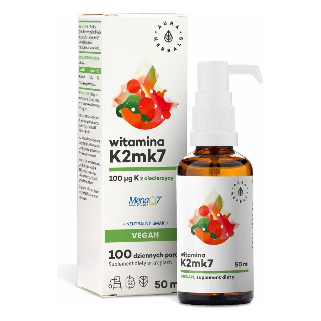 Aura Herbals - Vitamin K2Mk7, 100 Mcg Vegan (50 ml)