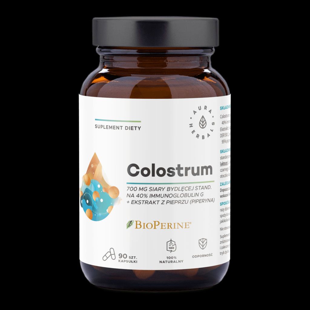 Aura Herbals - Colostrum, 700 Mg + Bioperine (90 Caps)