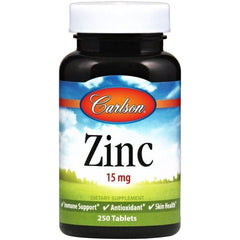 Carlson - Zinc, 15 Mg (250 Tabs)