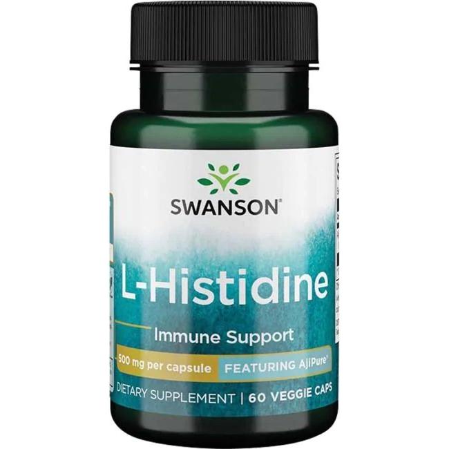 Swanson - AjiPure L-Histidine, 500mg - 60 vcaps