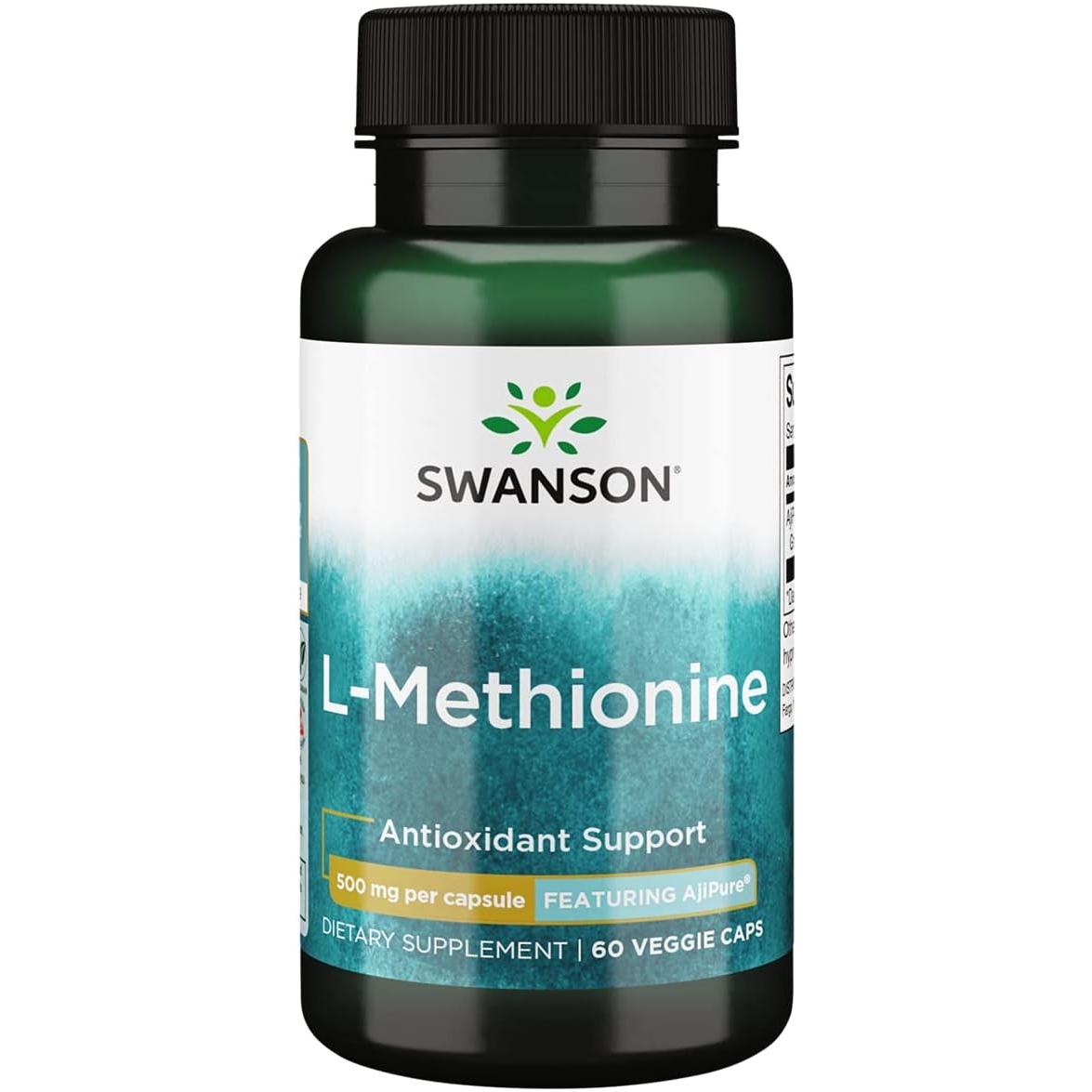 Swanson - AjiPure L-Methionine, 500mg - 60 vcaps