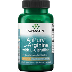 Swanson - AjiPure L-Arginine with L-Citrulline - 60 vcaps