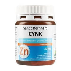 Kräuterhaus Sanct Bernhard - Zinc Tablets, 10 Mg (210 Tabs)