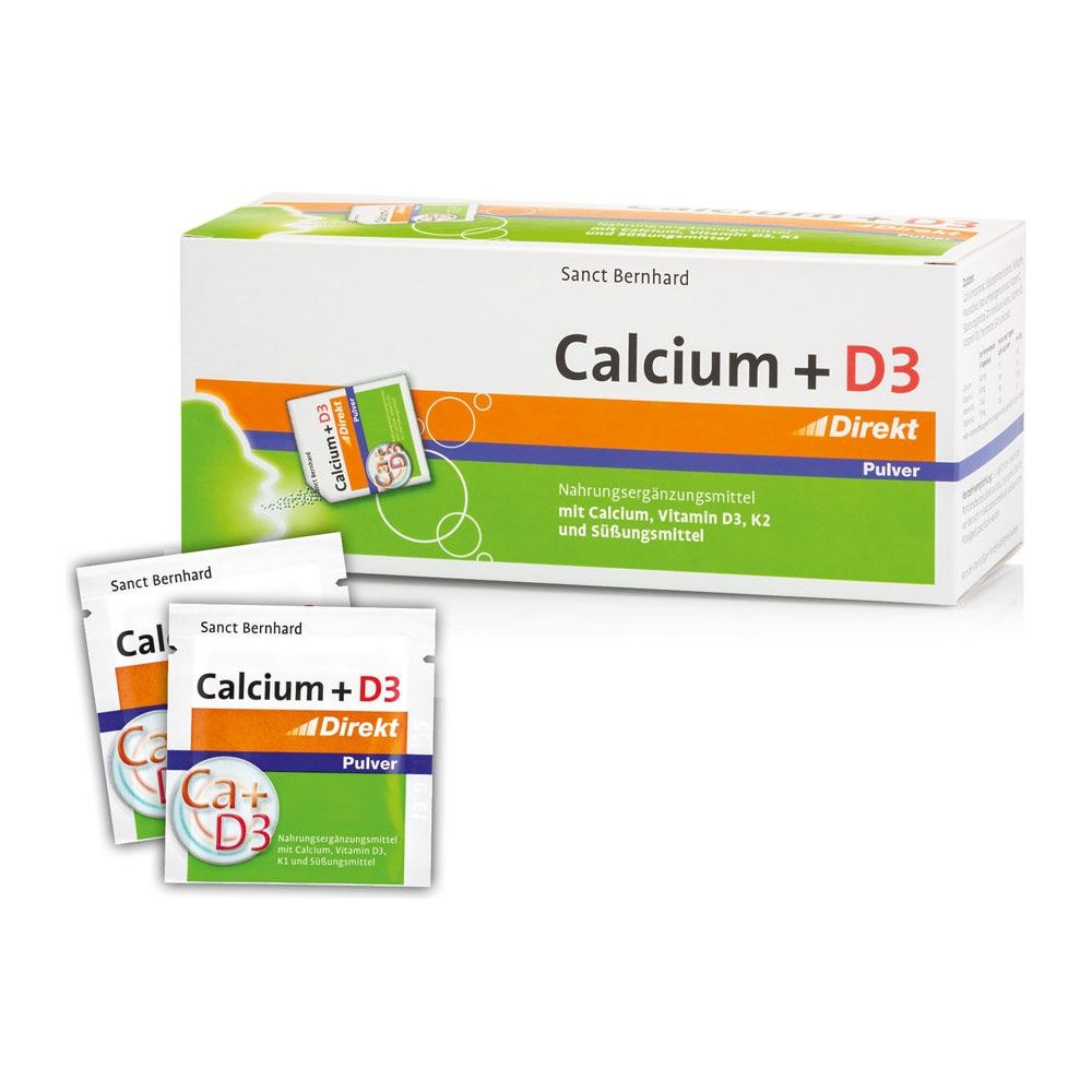 Kräuterhaus Sanct Bernhard - Calcium + D3 Direct Powder (60 Pcs)