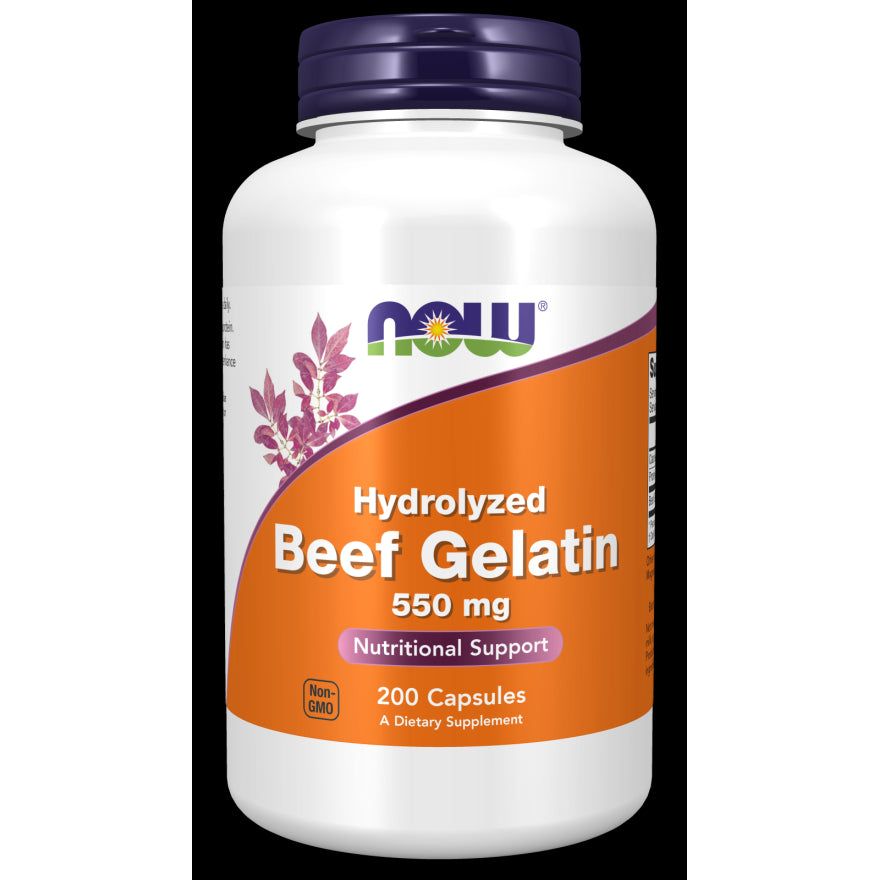 NOW Foods - Beef Gelatin 550 Mg (200 Caps.