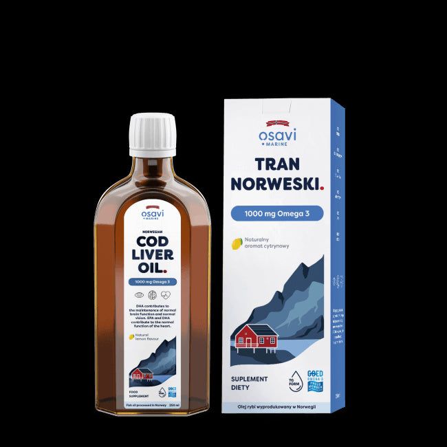 Osavi - Norwegian Cod Liver Oil, 1000 Mg - Lemon Flavor (250 ml)