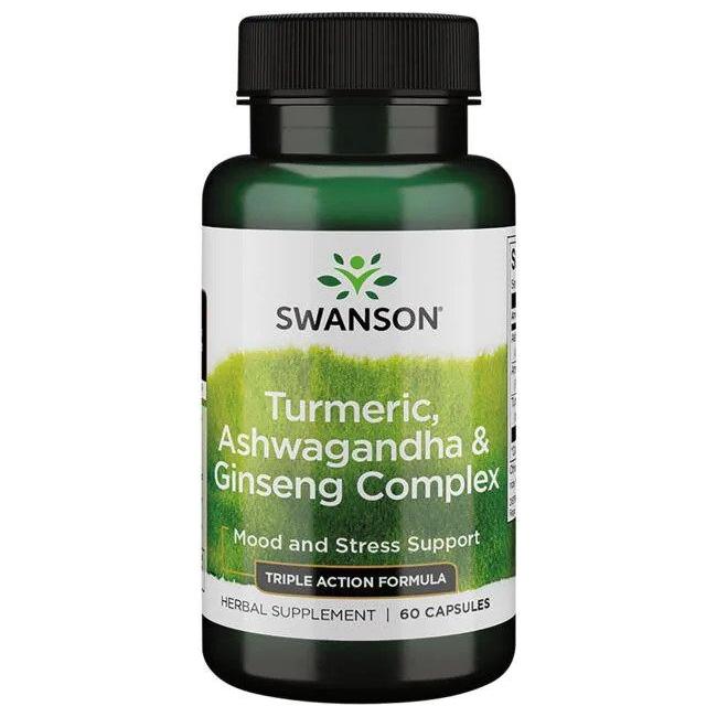 Swanson - Turmeric, Ashwagandha & Ginseng Complex - 60 caps