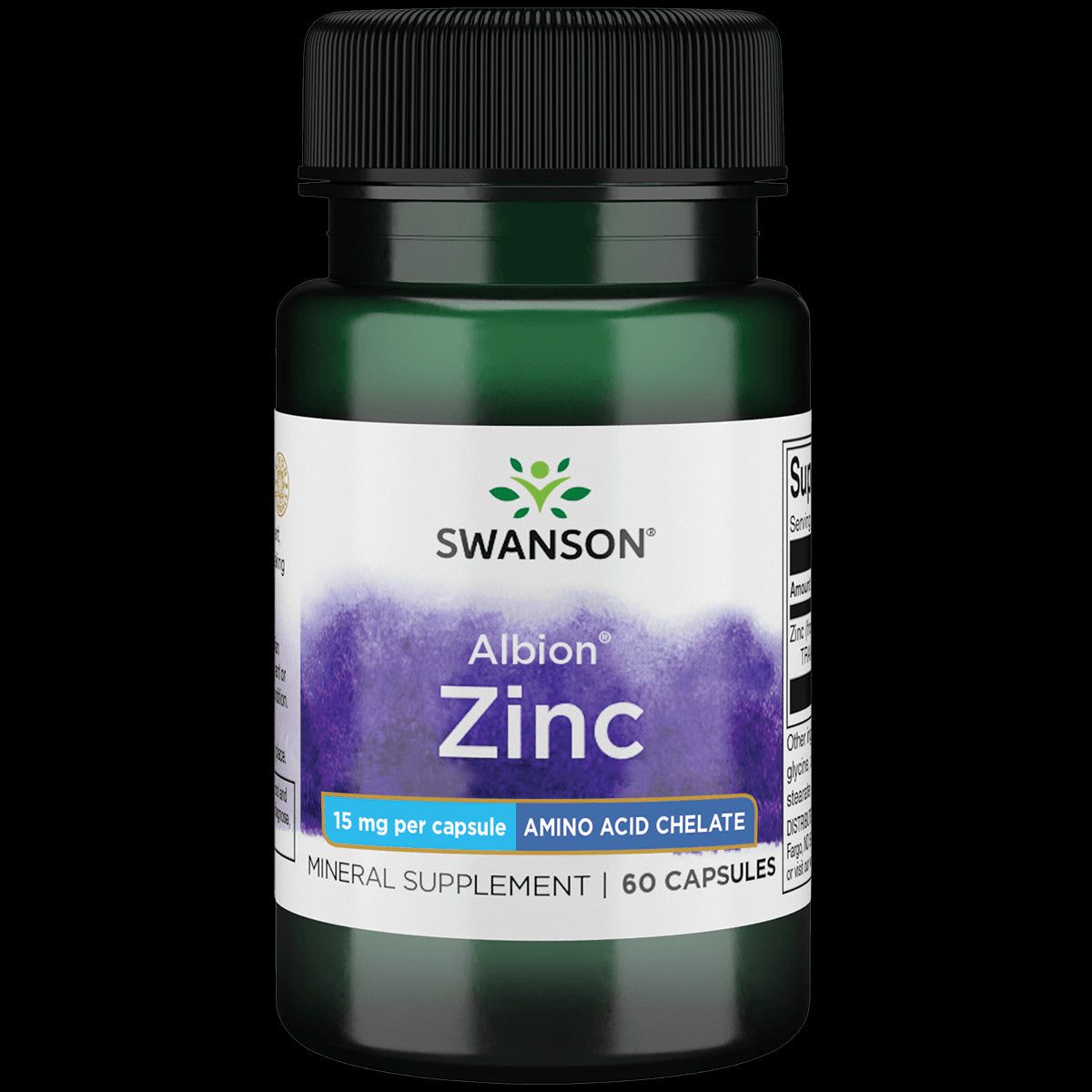 Swanson - Albion Chelated Zinc, 15 Mg (60 Caps)