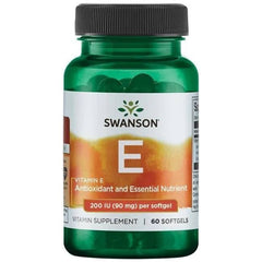 Swanson - Vitamin E, 200 Iu (60 Sgels)