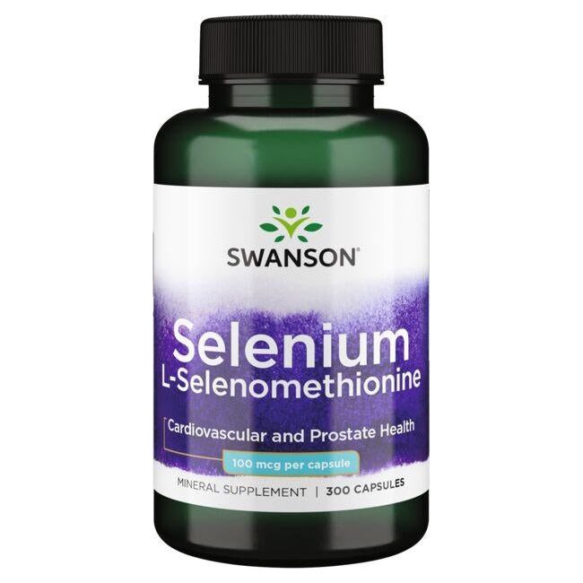 Swanson - Selenium (L-Selenomethionine), 100 Mcg (300 Caps)