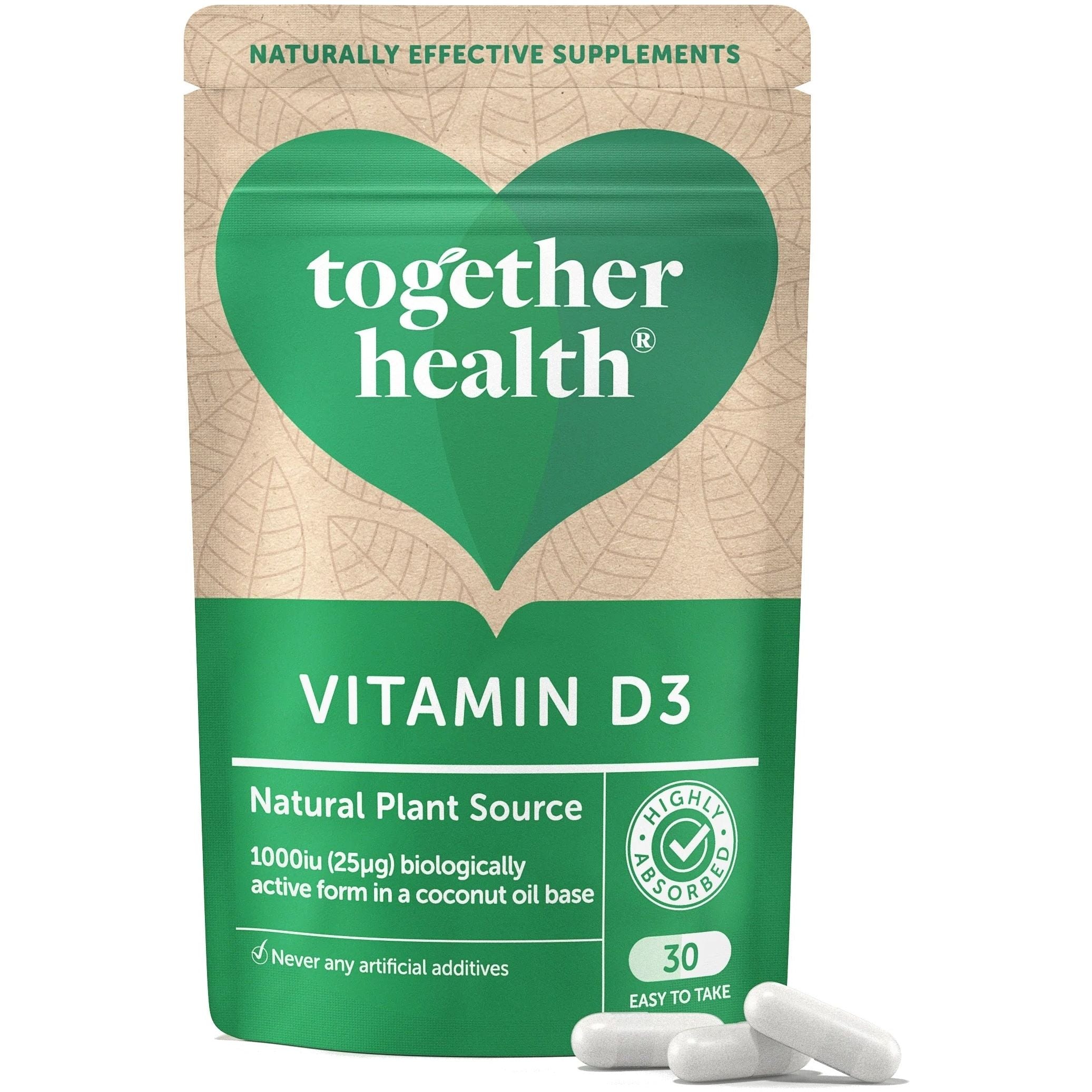 Together - Vitamin D3, 1000 Iu, 25 Mcg With Coconut Oil (30