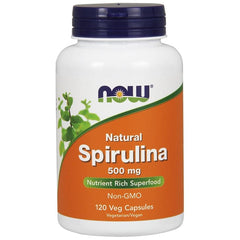 NOW Foods - Spirulina - Natural, 500mg - 120 vcaps