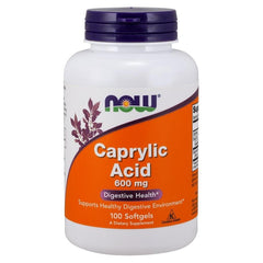 NOW Foods - Caprylic Acid, 600mg - 100 softgels