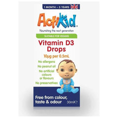 ActiKid - Vitamin D3 Drops, 10mcg - 30 ml.