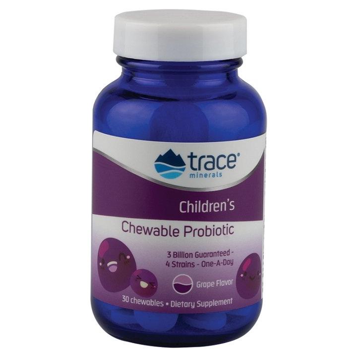 Trace Minerals - Children's Chewable Probiotic, Grape - 30