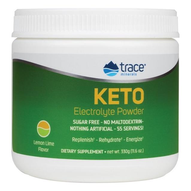 Trace Minerals - Keto Electrolyte Powder, Lemon Lime - 330 grams