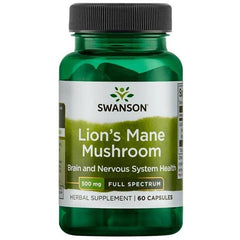 Swanson - Full Spectrum Lion's Mane Mushroom, 500mg - 60 caps