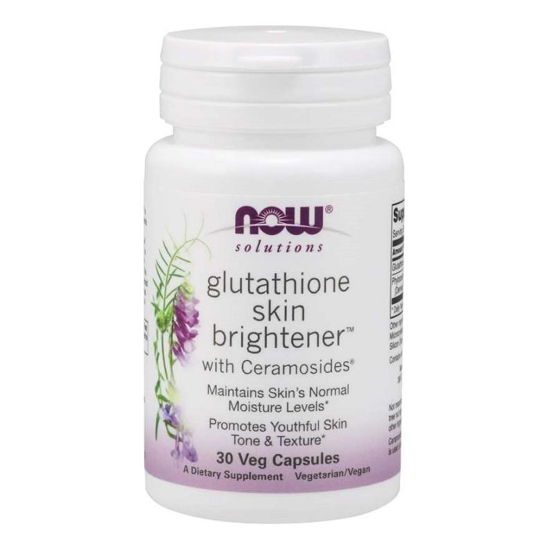 NOW Foods - Glutathione Skin Brightener with Ceramosides - 30