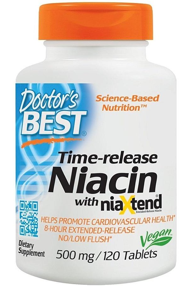 Doctor's Best - Time-release Niacin with niaXtend, 500mg - 120